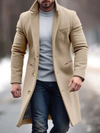 Lucas - Men's Long Wool Blend Overcoat
