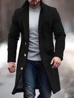 Lucas - Men's Long Wool Blend Overcoat