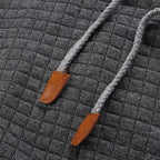 Lucas - Men's Textured Waffle-Knit Pullover Hoodie