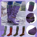 Lucille - Women's Calf Boots with Buckle Detail