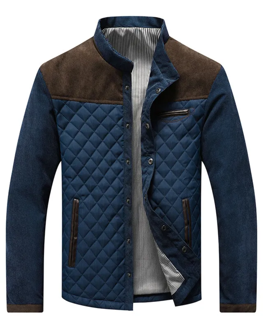 Luis - Men's Quilted Colorblock Jacket