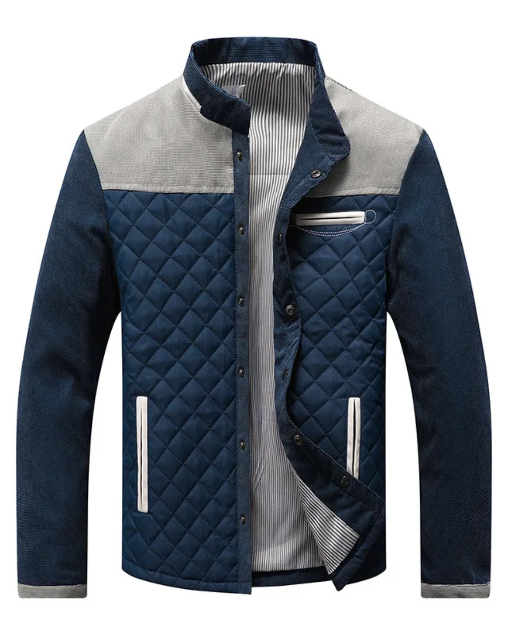 Luis - Men's Quilted Colorblock Jacket