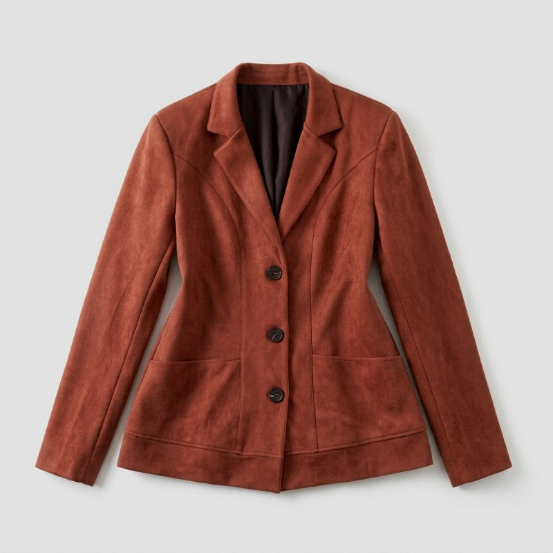 Lyra - Women's Button-Front Tailored Blazer Jacket with Pockets 1