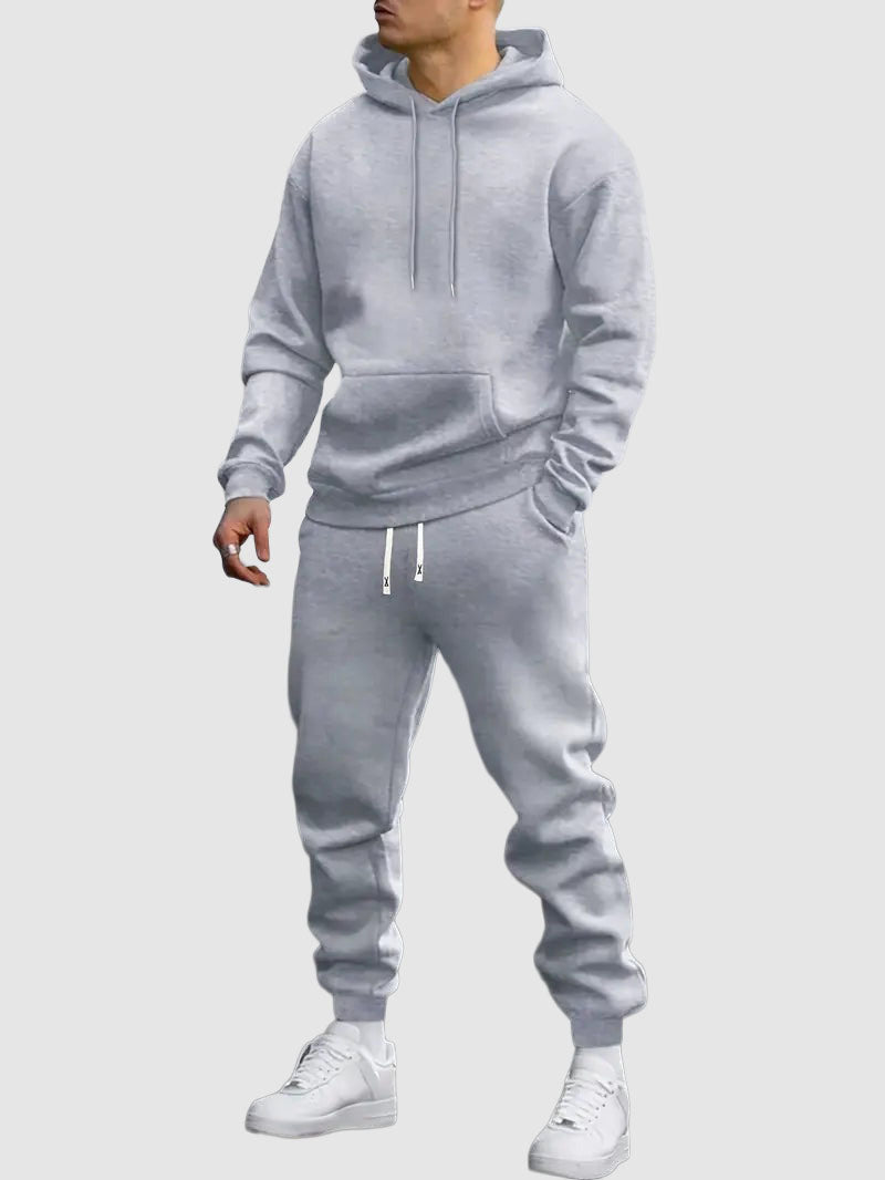 Tobias - Men's Drawstring Hoodie and Jogger Two-Piece Set