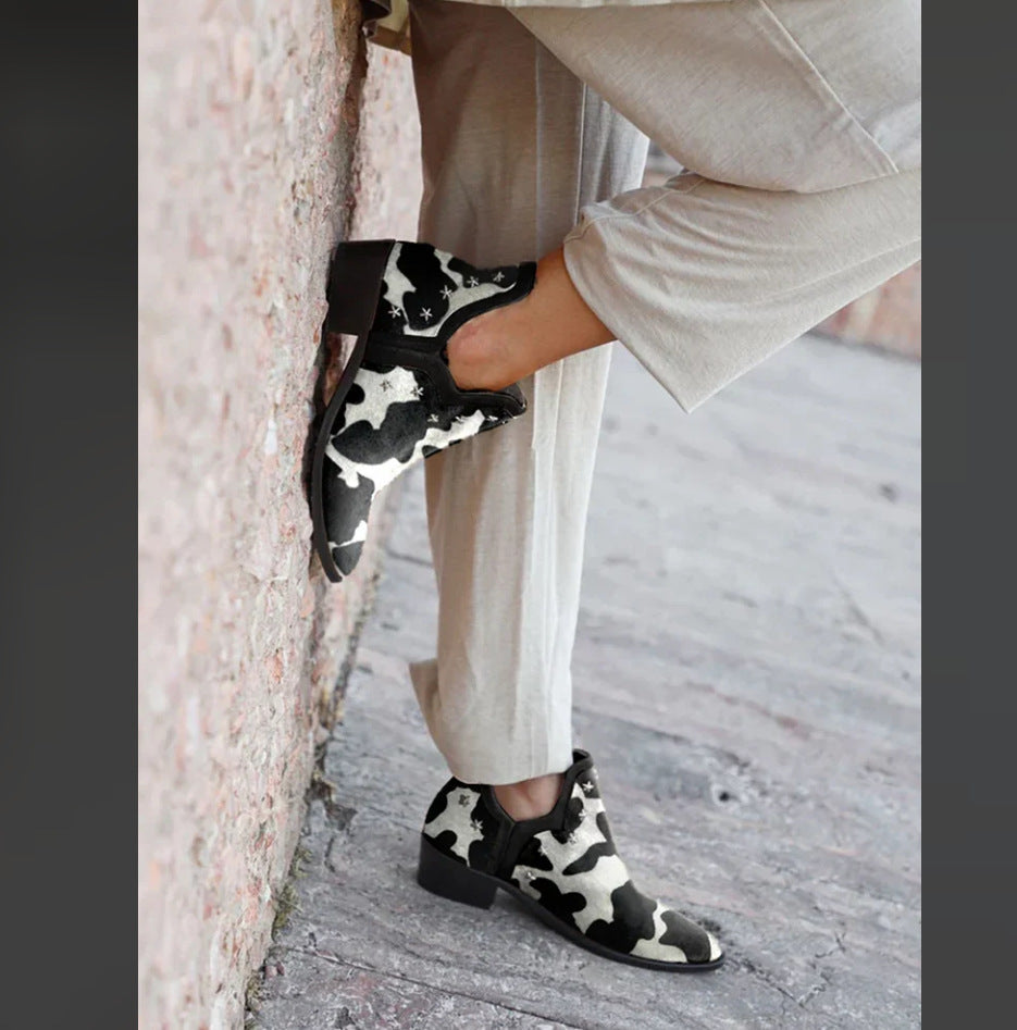 Margery - Women's Pointed-Toe Star-Stud Ankle Boots