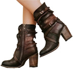 Margot - Women's Buckle-Strap Ankle Boots