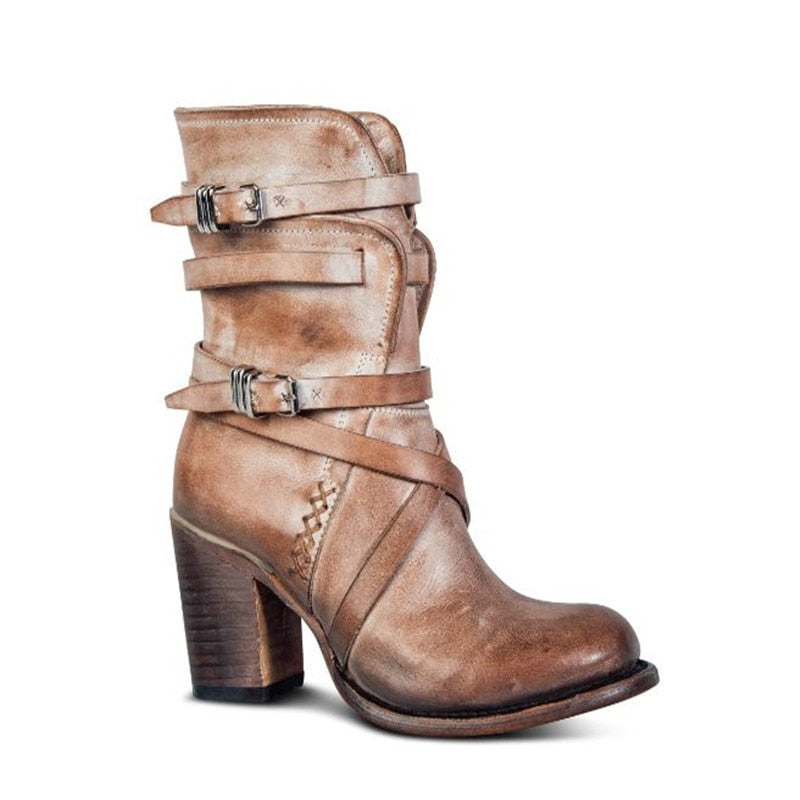 Margot - Women's Buckle-Strap Ankle Boots