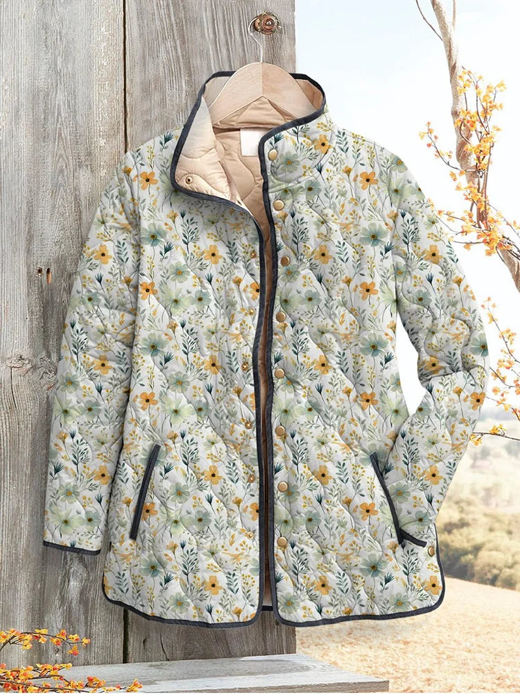 Margot - Women's Floral Quilted Jacket