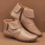 Margot - Women's Fold-Cuff Leather Ankle Boot