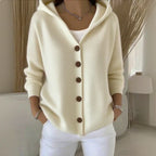Margot - Women's Hooded Button-Front Cardigan