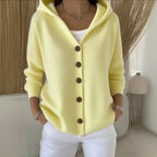 Margot - Women's Hooded Button-Front Cardigan