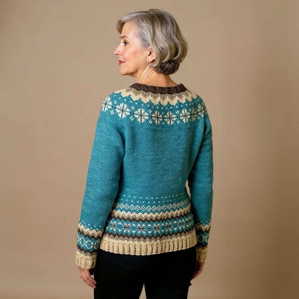 Marguerite - Women's Vintage Fair Isle Cardigan