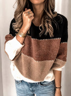 Marigold - Women's Colorblock Striped Sweater 2
