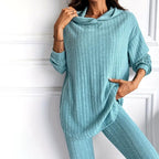 Marjorie - Women's Ribbed Hooded Matching Set 9