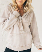 Marlene - Women's Acid Wash Zip Hoodie