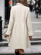 Marlene - Women's Classic Double-Breasted Belted Coat