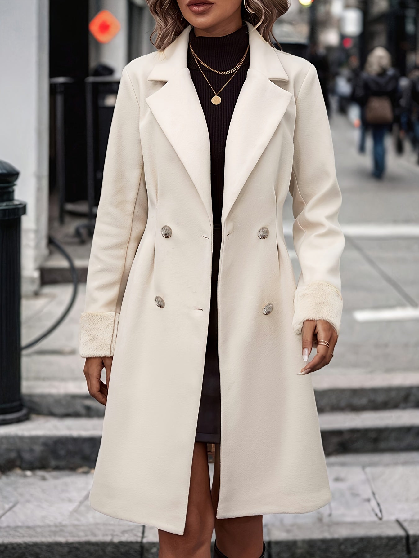 Marlene - Women's Classic Double-Breasted Belted Coat