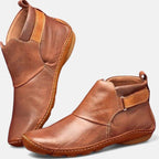 Melissa - Women's Leather Ankle Boots with Flexible Sole