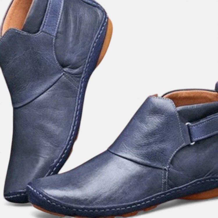 Melissa - Women's Leather Ankle Boots with Flexible Sole
