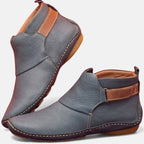 Melissa - Women's Leather Ankle Boots with Flexible Sole