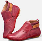Melissa - Women's Leather Ankle Boots with Flexible Sole