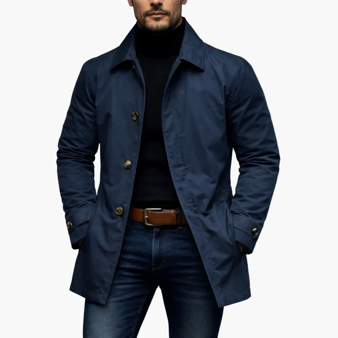 Michael – Men’s Collared Longline Coat 3