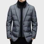 Milo - Men's Duck Down Puffer Windbreaker Blazer with Notch Lapel