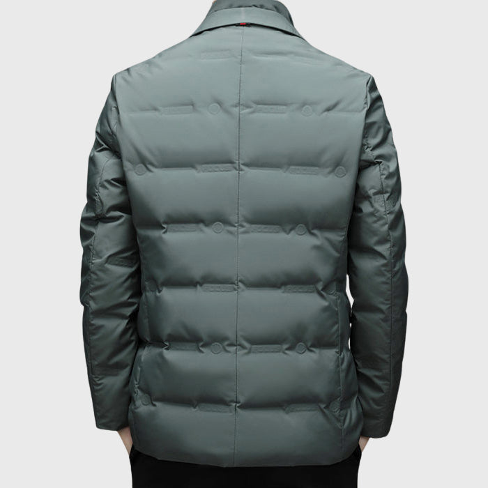 Milo - Men's Duck Down Puffer Windbreaker Blazer with Notch Lapel