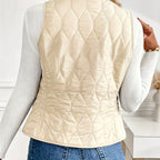 Mirabel - Women's Quilted V-Neck Lined Vest