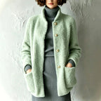Morgan - Women's Plush Stand-Up Collar Loose Cardigan 6