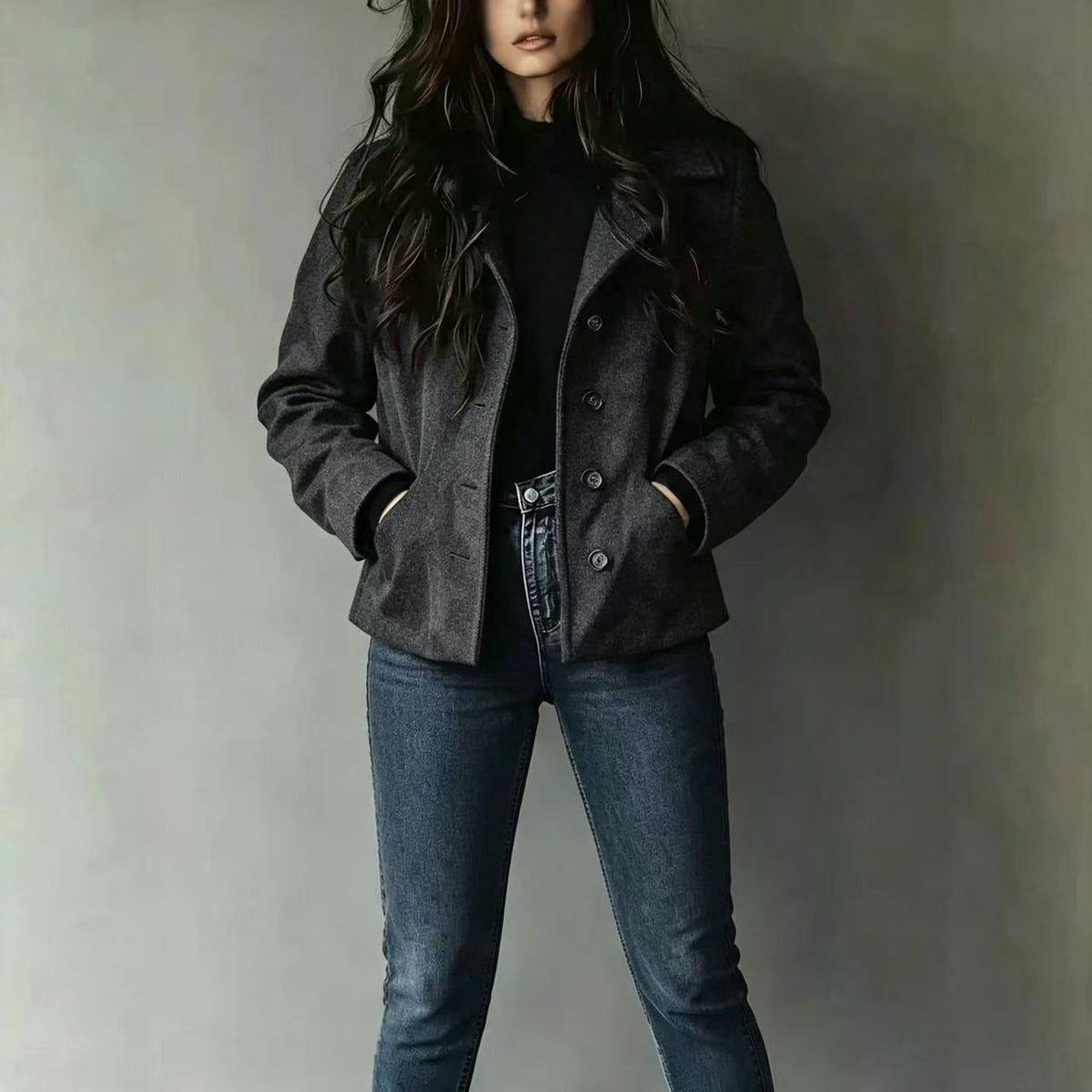 Nadine - Women's Tailored Button Front Jacket 1