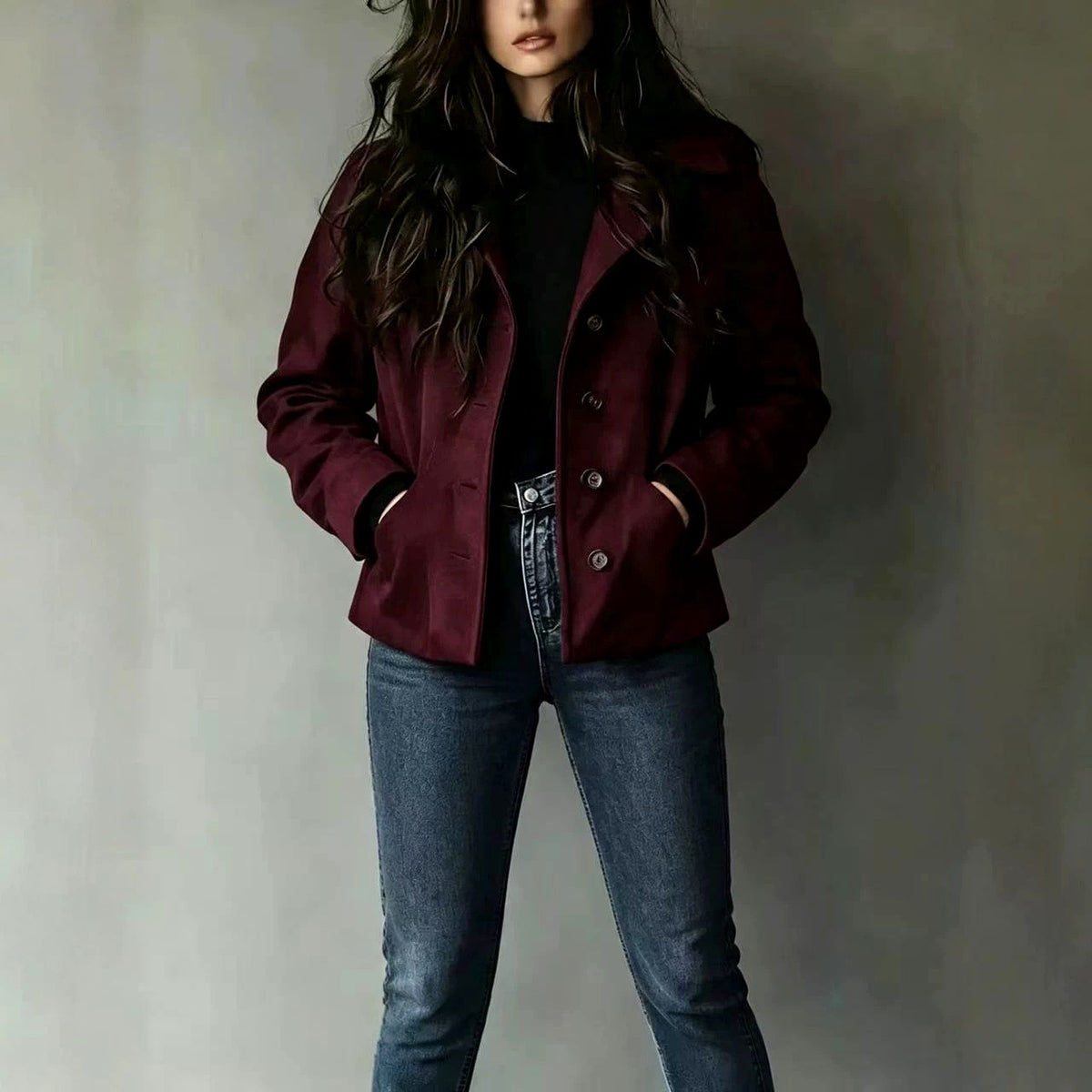 Nadine - Women's Tailored Button Front Jacket 5