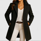 Natalie - Women's Classic Wool Blend Tailored Coat