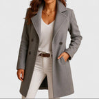 Natalie - Women's Classic Wool Blend Tailored Coat