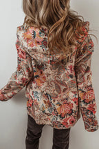 Natalie - Women's Floral Paisley Blazer with Sherpa-Lined Interior