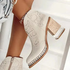Natasha - Women's Western Studded Ankle Boots