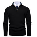 Nathan - Men’s Quarter-Zip Ribbed Knit Sweater  3
