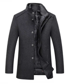 Nathaniel - Men's Quilted Wool Blend Coat