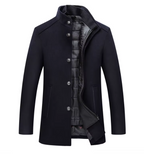 Nathaniel - Men's Quilted Wool Blend Coat
