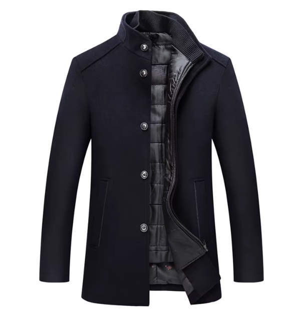 Nathaniel - Men's Quilted Wool Blend Coat