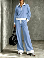 Nora - Women's Half-Zip Sweatshirt & Wide-Leg Pants Set 5