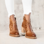 Ophelia - Women's Embellished Western Block Heel Boots