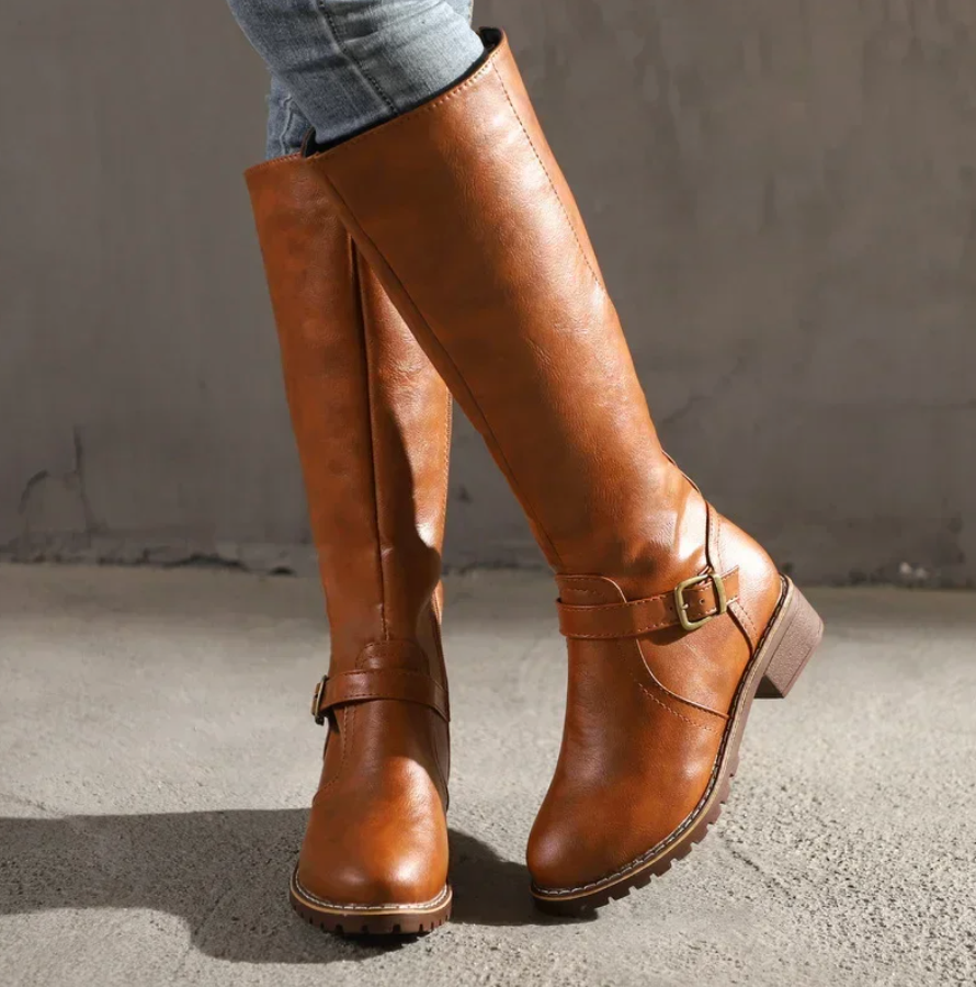 Ophelia - Women's Knee-High Leather Boots