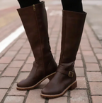 Ophelia - Women's Knee-High Leather Boots