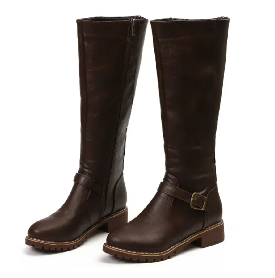 Ophelia - Women's Knee-High Leather Boots