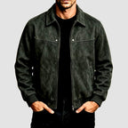 Oscar - Men's Leather Bomber Jacket with Sherpa Lining 4