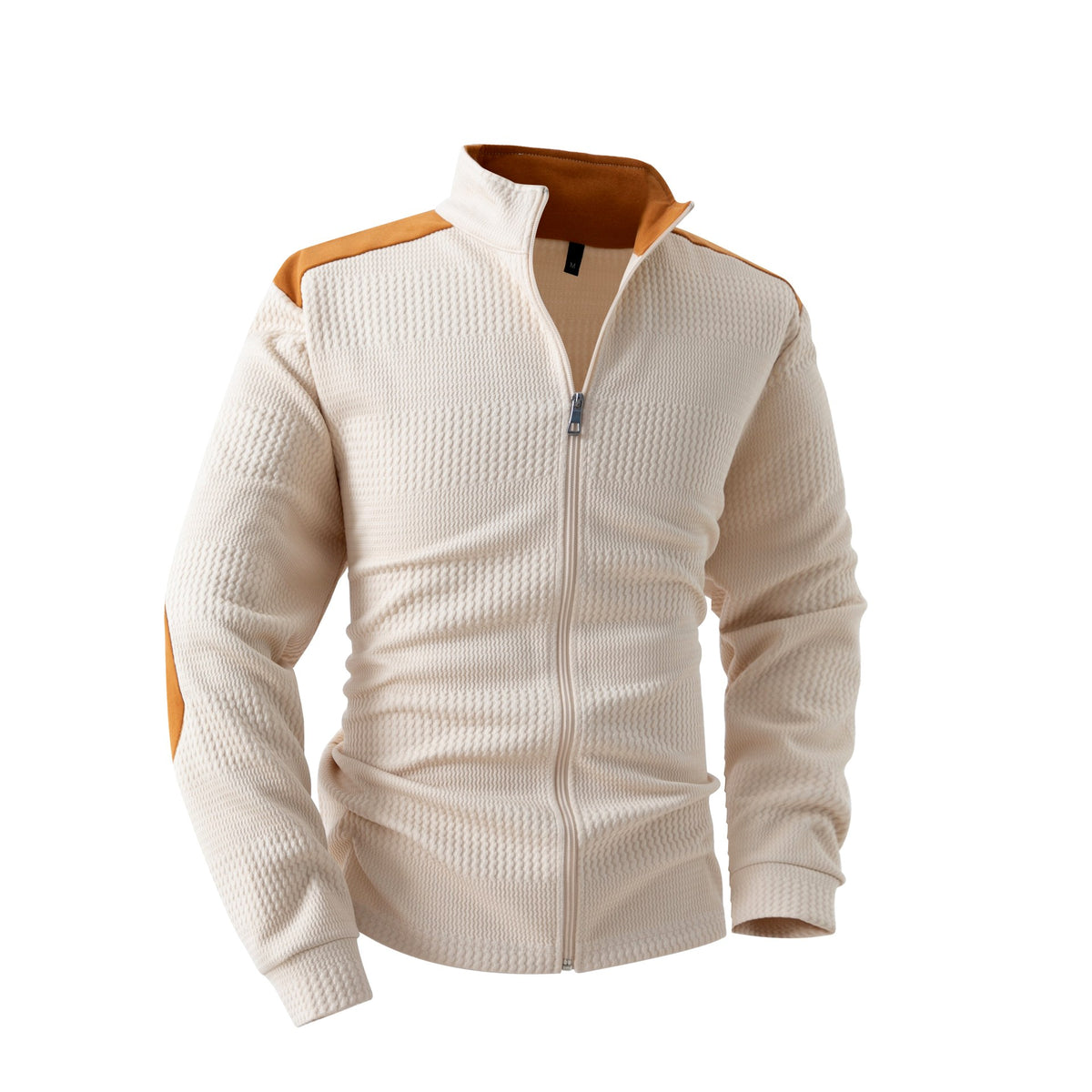 Owen - Men's Textured Stand Collar Zippered Jacket 6