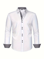 Parker - Men's Lightweight Button-Down Shirt with Contrast Details