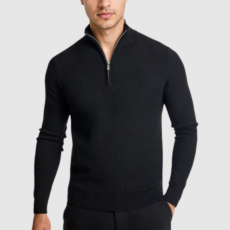 Patrick - Men's Cashmere Blend Half-Zip Pullover