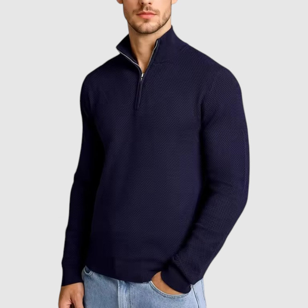 Patrick - Men's Cashmere Blend Half-Zip Pullover